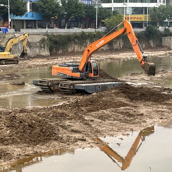 金昌水上兩用挖掘機(jī)出租小型,水陸兩用挖機(jī)出租一站式服務(wù)