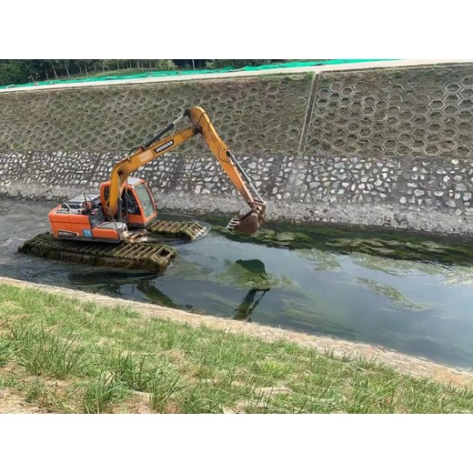 阜新水下挖土机出租施工,水上两用挖掘机租赁一站式服务