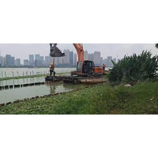 桂林浮水挖掘机租赁当地,水陆两用挖掘机出租一站式服务