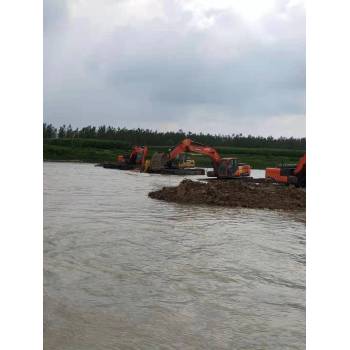 铜仁河道清淤用水上挖机信息,船挖机租赁一站式服务