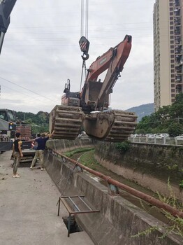 鸡西水路两栖勾机租赁浮箱,水上浮船挖掘机租赁一站式服务