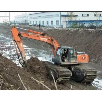 汕头河道清淤用水上挖机联系方式,水挖租赁一站式服务
