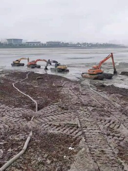棗莊水上船勾機租賃挖土機,水上挖機出租一站式服務