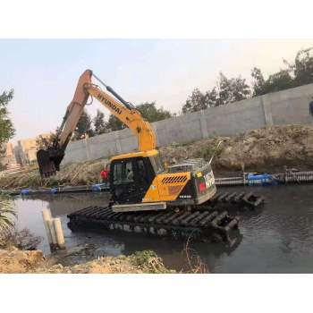 东城水路挖掘机出租机构,水上两用挖掘机租赁一站式服务