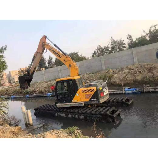 深圳水路两栖挖机出租厂家供应,水上挖掘机租赁一站式服务