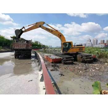 泉州清理水池挖机一天多少钱,船挖租赁一站式服务