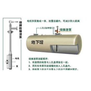 防爆液下泵-浙江地埋罐用不锈钢化工潜泵，质保5年智能安全