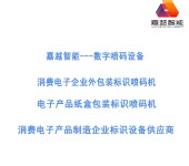 四川嘉越消费电子产品包装喷码机电子厂标识打码彩色喷码机平台