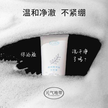 元氣地帶美妝溫和氨基酸潔面膏控油平衡新選擇補水保濕新體驗