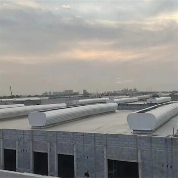 陽江薄型通風氣樓隔音密封超市廠房低噪圓拱形三角一字型消防排煙天窗