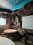 潼南生態(tài)園仿真樹大門,潼南景觀工程承包公司,千層石瀑布假山