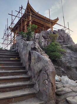 海拉爾假山流水,海拉爾假山假樹制作,塑石假山駁岸