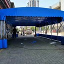 蘭州推拉雨棚大型活動雨蓬折疊式移動遮陽蓬戶外物流倉庫帳篷