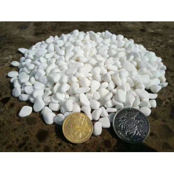 临沂罗庄区庭院白石子铺路白色水磨石子洗米石白卵石金刚砂厂家批发供应