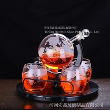 民間手工高硼硅大容量圓盤地球儀泡酒瓶圖片