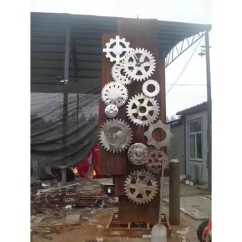 定制鍍鋅板精神堡壘雕塑，耐候鋼剪影雕塑，精神堡壘標(biāo)志標(biāo)牌