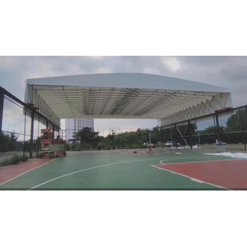 湖北黃石廠家戶外運(yùn)動雨棚移動伸縮帳篷電動推拉棚倉庫倉儲棚