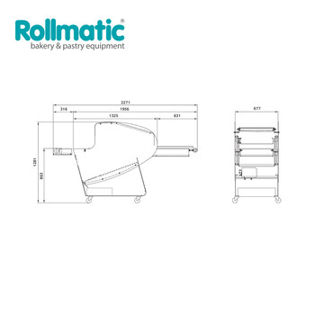 ROLLMATIC意大利MI52大型面包切片机商用面包切片机