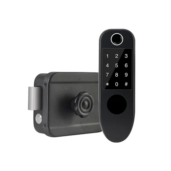 誠(chéng)諾安品牌免布線一體指紋鎖出租屋電子鎖牛頭鎖免布線刷卡鎖