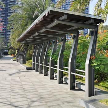 不銹鋼廊架異形長廊公園園林景區(qū)廣場鐵藝金屬噴漆不銹鋼廊架雕塑