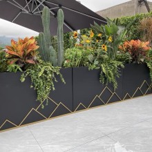 铝合金花箱户外庭院组合花架市政道路护栏大号种树种植箱