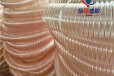 厂家直供PU钢丝吸尘软管木工雕刻机透明镀铜伸缩软管0.6-2mm