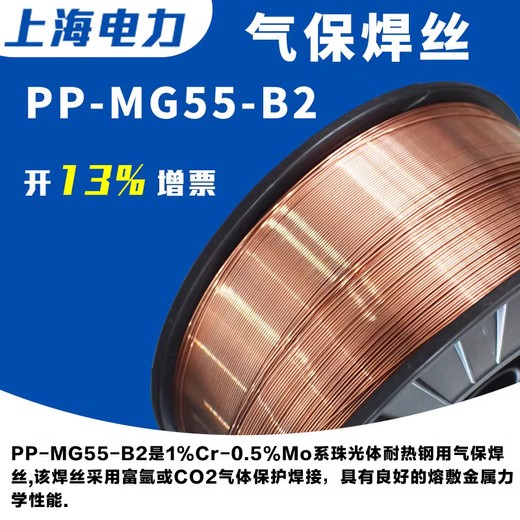 供应上海电力PP-MG55-B2碳耐热钢气保焊丝大量现货