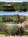 定制玻璃鋼農民雕塑鑄銅民俗人物小品擁軍雕塑