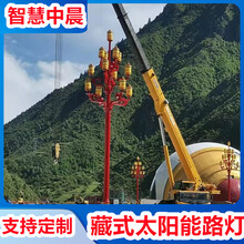 四川成都太陽能路燈廠家60WLED太陽能路燈桿圖片