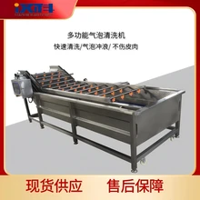 高壓噴淋洗菜機毛刷去雜清洗機器山楂連續(xù)式清洗機