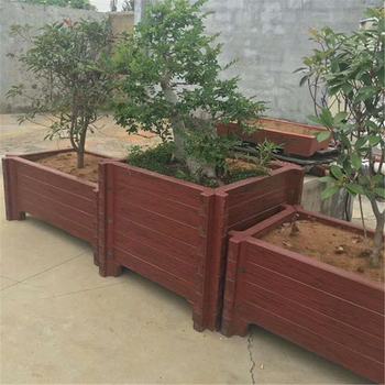 中珺水泥仿木紋花箱景觀工程圓形花桶