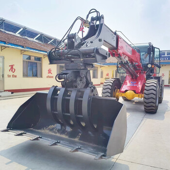 多功能伸縮加長臂裝載機升高8米30加高臂鏟車帶旋轉(zhuǎn)抓價格