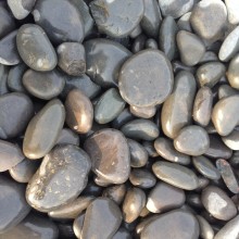 黑色水洗鹅卵石-黑色雨花石水洗石-自然抛光黑色鹅卵石2-4公分
