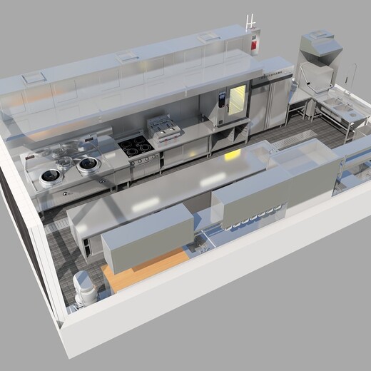 兴庆区大型智慧厨房定制厂家厨房智慧系统茂发厨具