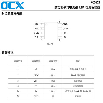 舞臺調(diào)光效果燈方案DCDC芯片OC5228，LED恒流驅(qū)動器
