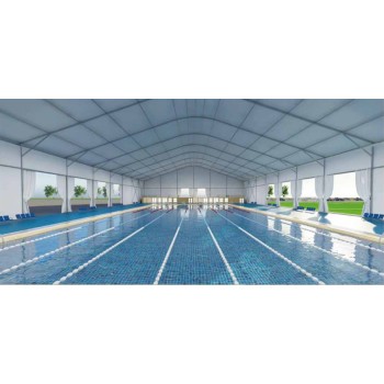 游泳气膜馆，临时性建筑，审批手续简单、对地面要求低