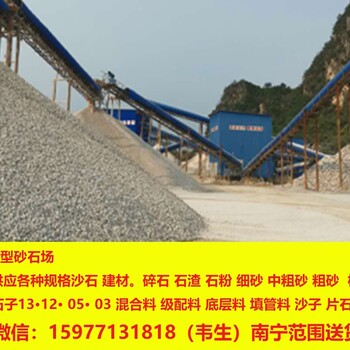 細砂、中粗砂、石粉、碎石