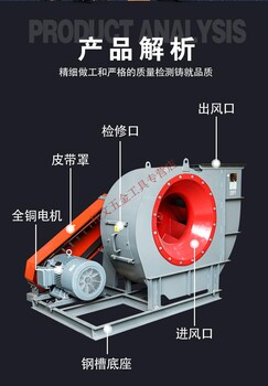 湖南湘潭高温引风机低噪音风机