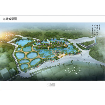 彩色鳥(niǎo)瞰平面效果圖設(shè)計(jì)制作