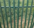 园区防爬栅栏财润丝网供应蓝白色铁管栅栏定做异型