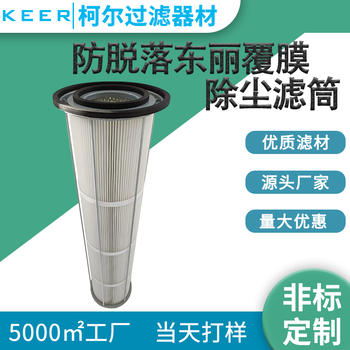 覆膜除塵濾筒防脫落除塵濾筒拋丸機(jī)噴塑涂裝噴砂房濾筒