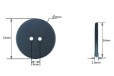 pps材质RFID耐高温电子标签直径24mm双孔频布草管理洗衣标签