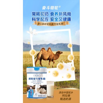奋斗骆驼初乳配方驼乳粉，300g/罐
