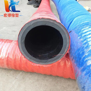 宏祿大口徑噴砂膠管夾布耐磨膠管大口徑泥漿膠管