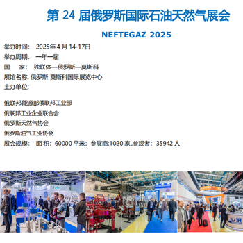 第24屆俄羅斯國際石油天然氣展會NEFTEGAZ2025