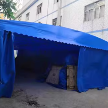 湖北伸縮雨蓬外伸縮遮陽篷移動(dòng)推拉棚活動(dòng)倉庫推拉雨棚