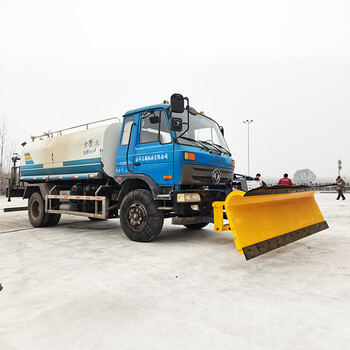 屯昌電動推雪鏟皮卡車加裝掃雪機(jī)