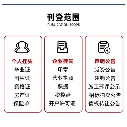 聊城证件遗失登报公告声明新消息