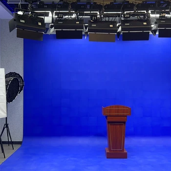 虛擬演播室搭建裝修直播間藍(lán)箱綠箱幕搭建校園電視臺(tái)影棚融媒體
