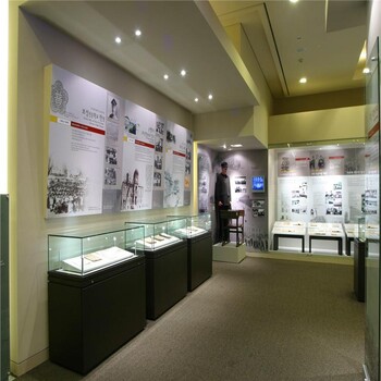 品牌廠家大量定制博物館紀念館展柜-美術館展柜-隆城博具